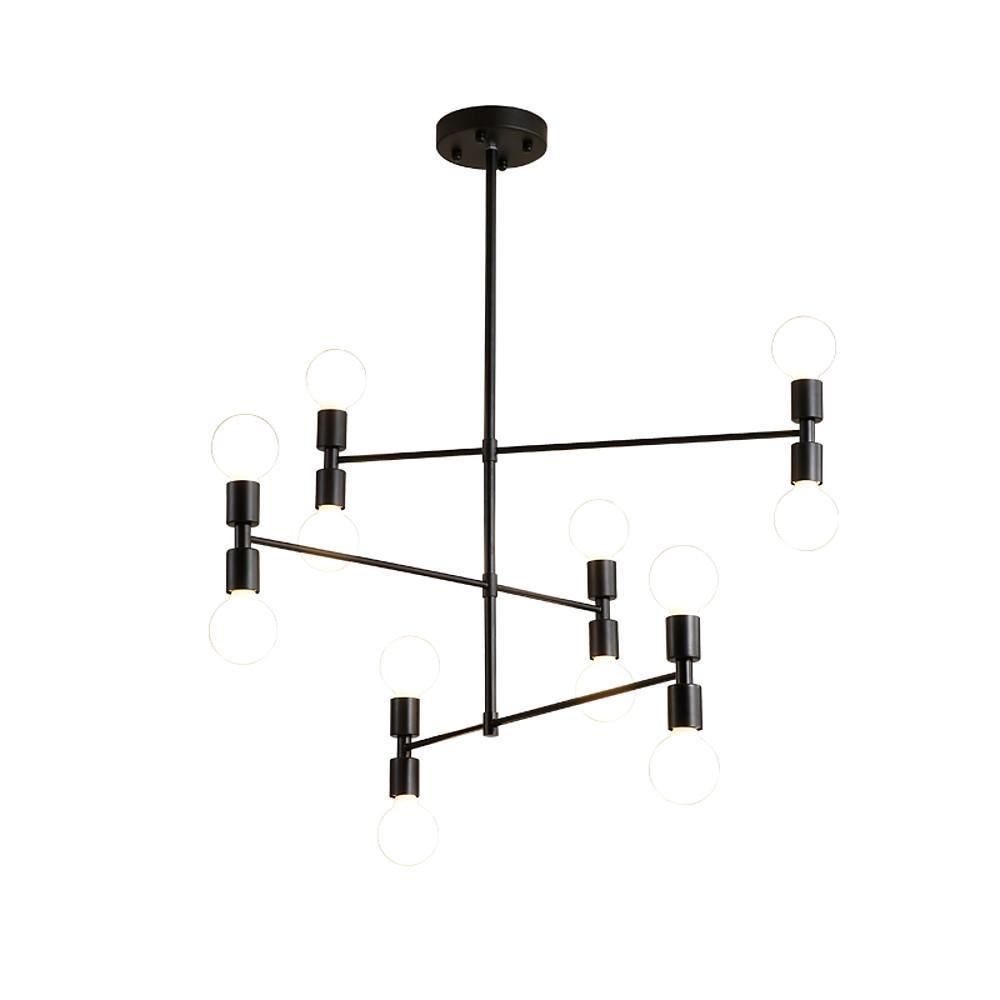 12 Lights LED Electroplated Metal Adjustable Modern Pendant Lights-Lighom