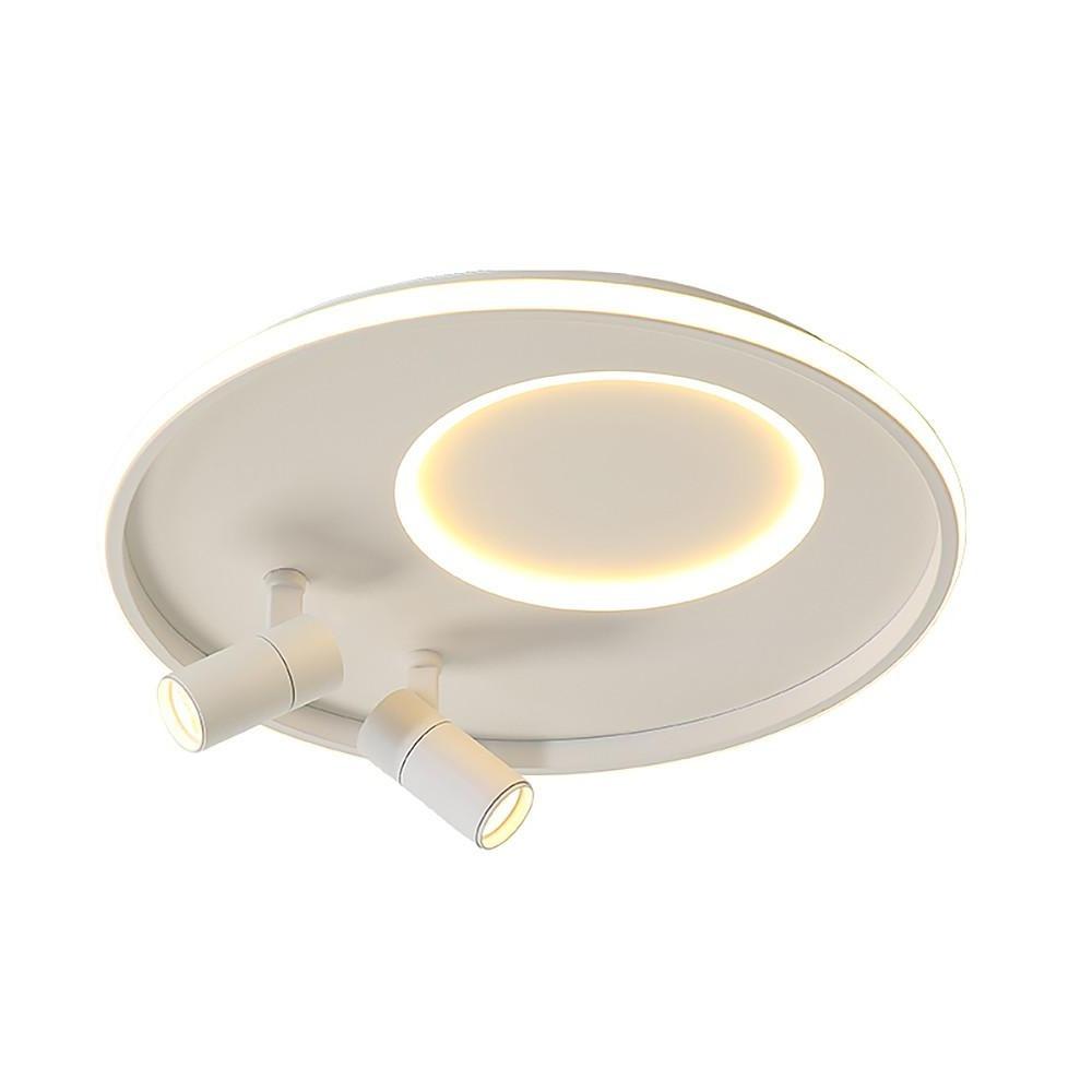 Circle Modern LED Flush Mount Ceiling Lights Dual Spotlights-Lighom