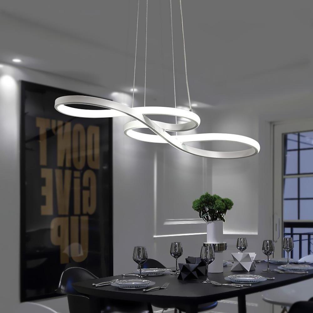 Sputnik Wave Design Semi Flush Chandeliers Metal Silica Gel Ceiling Lights-Lighom