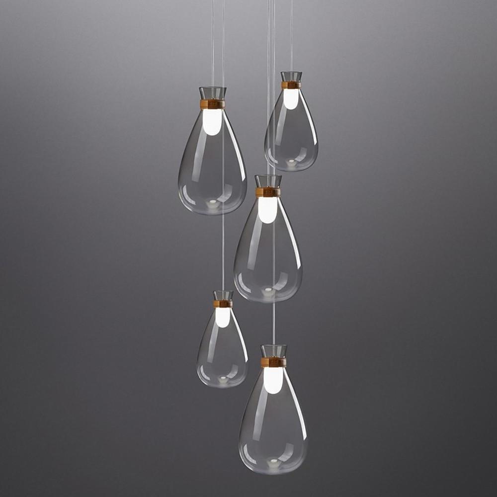 Industrial Teardrop Pendant Light Vintage Glass Metal LED Ceiling Light-Lighom