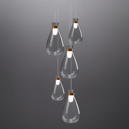 Industrial Teardrop Pendant Light Vintage Glass Metal LED Ceiling Light-Lighom