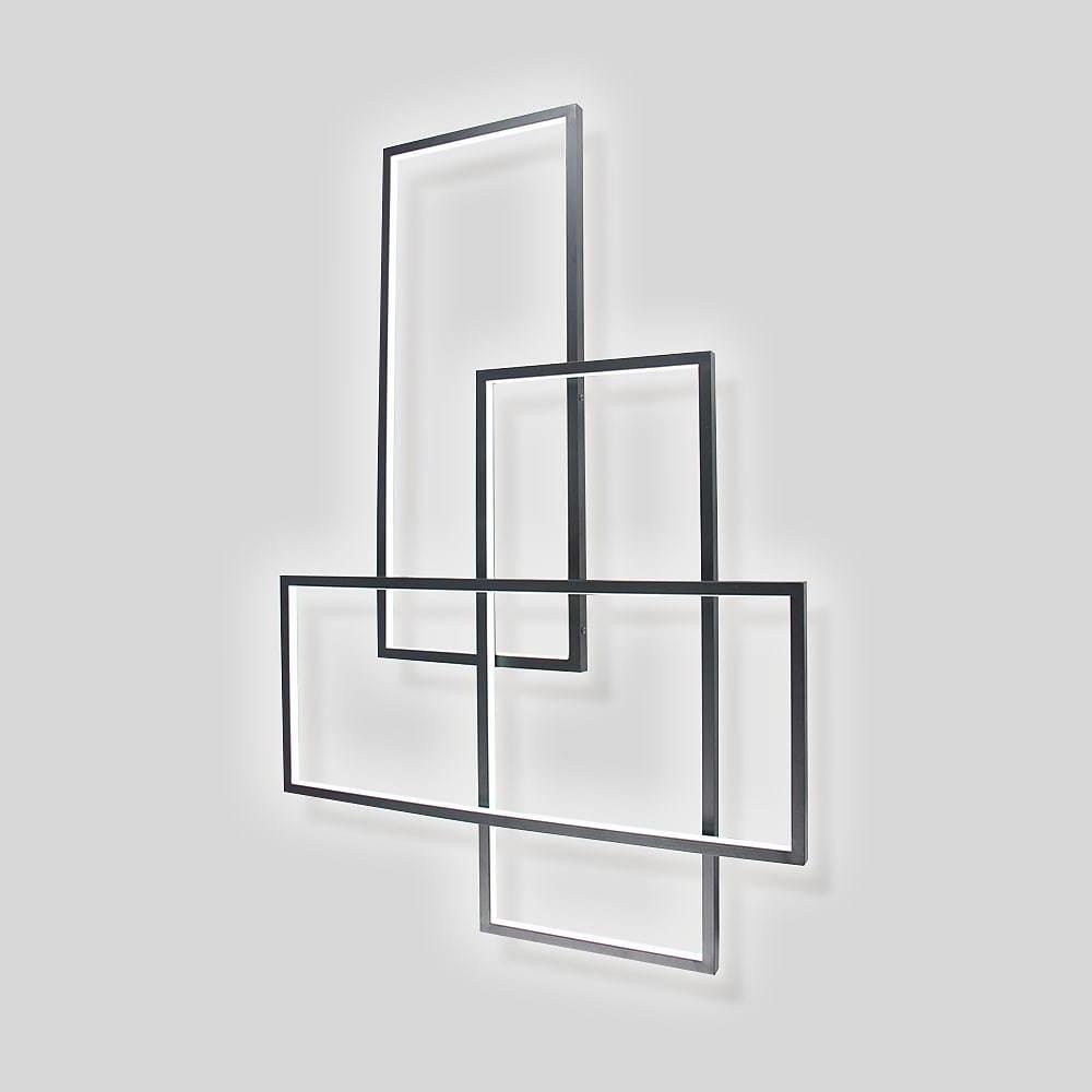 Rectangular Hybrid Modern Flush Mount Ceiling Light With 1 Central LED Light-Lighom