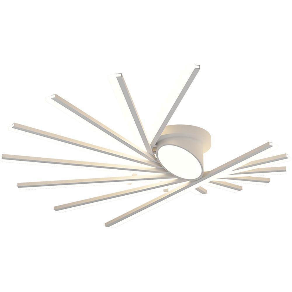 Creative Linear Oval Sticks LED White Modern Flush Mount Ceiling Light-Lighom