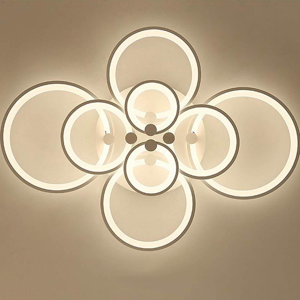 Elegant Semi Flush Mount Ceiling Lights with Unique Overlapping Rings-Lighom