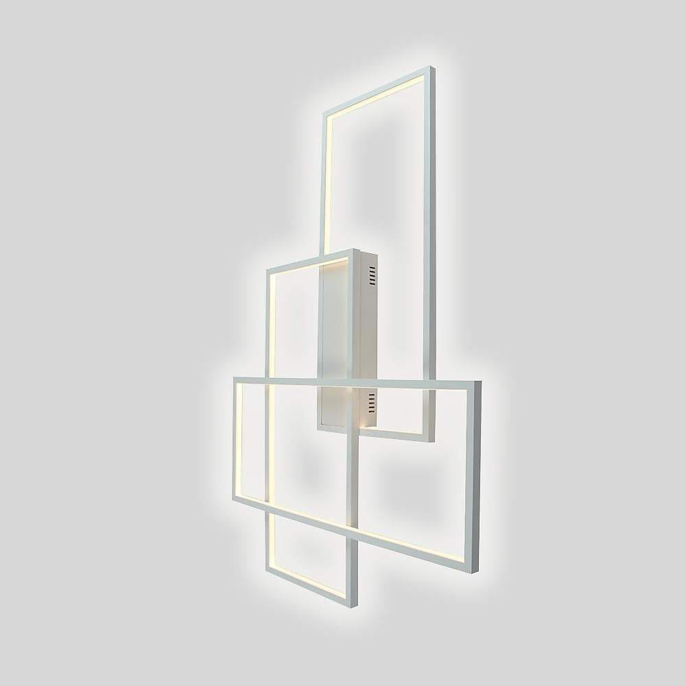 Rectangular Hybrid Modern Flush Mount Ceiling Light With 1 Central LED Light-Lighom