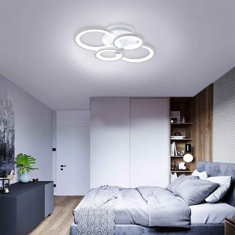 Elegant Semi Flush Mount Ceiling Lights with Unique Overlapping Rings-Lighom