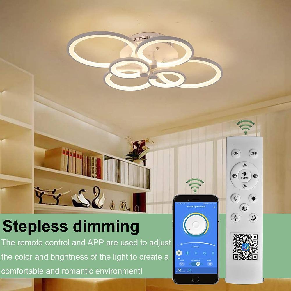 Elegant Semi Flush Mount Ceiling Lights with Unique Overlapping Rings-Lighom