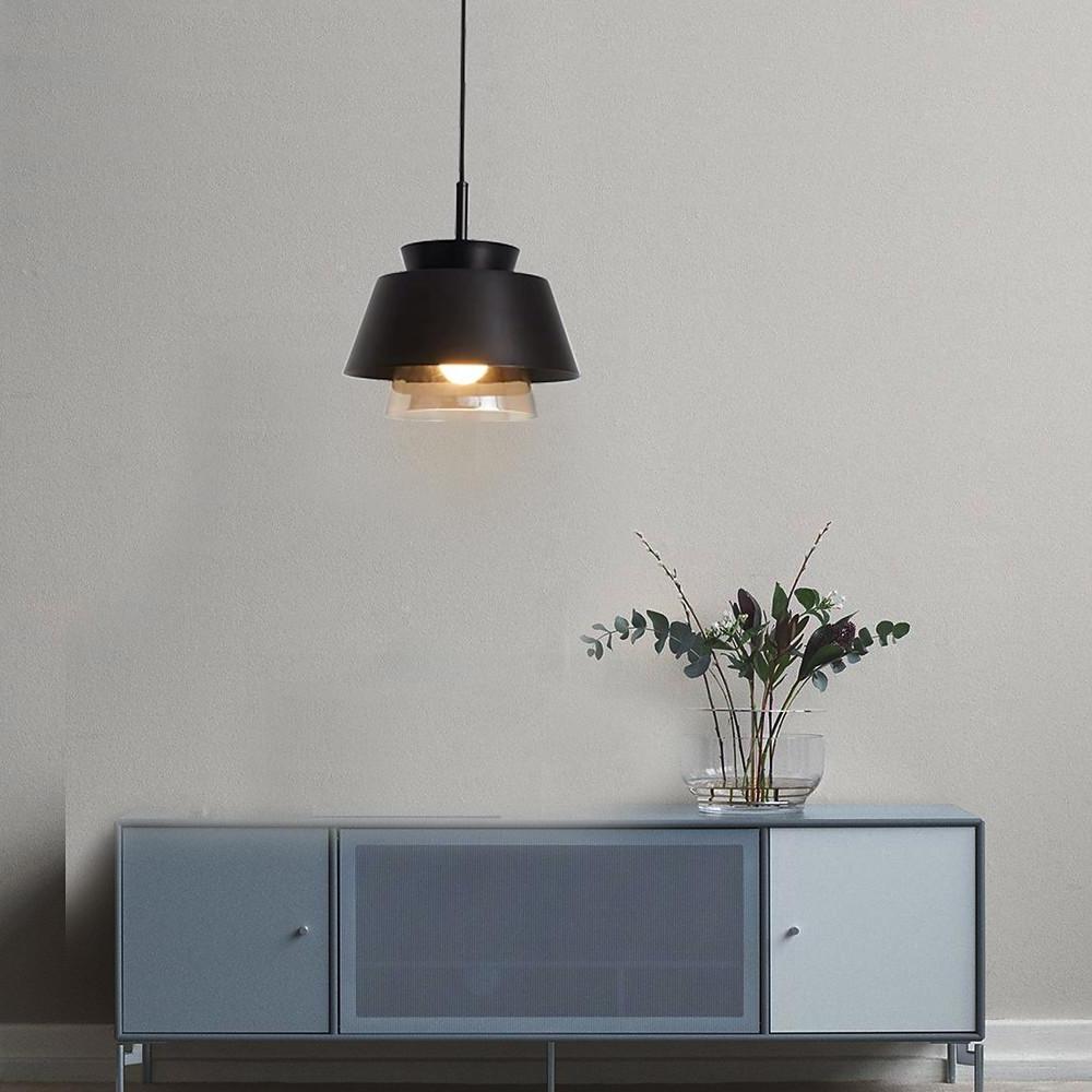 Traditional Metal Glass LED Modern Pendant Lights Hanging Lamp Island Lights-Lighom