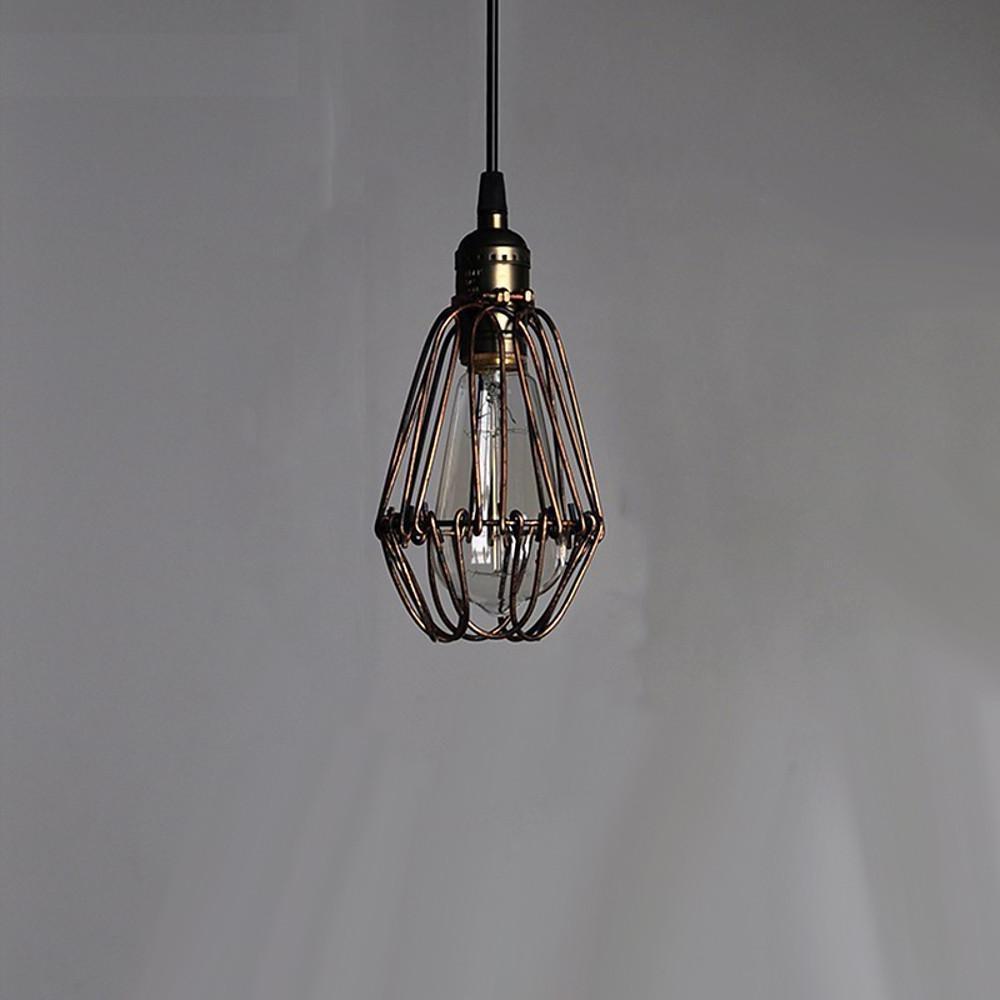 Nordic Vintage Metal Lantern Pendant Light LED Industrial Ceiling Light-Lighom