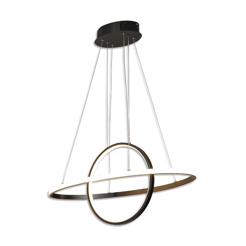 Two-Circle Metal Modern Kitchen Island Chandelier