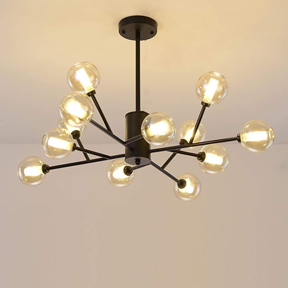 12-Bulb Glass Sputnik LED Nordic Island Pendant Light