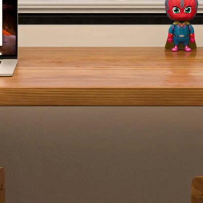 Rectangular Brown Wood Drawer Desk for 2