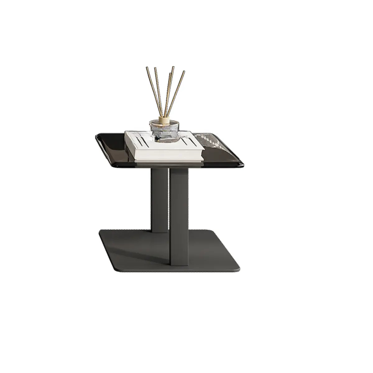 Rectangle Glass Drawer Steel Bunching Coffee Table