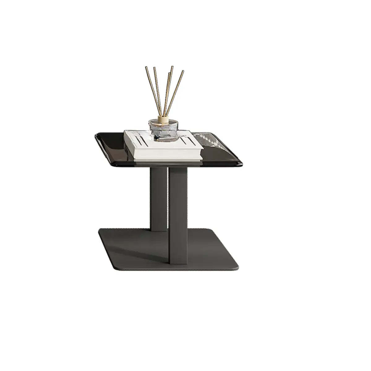 Rectangle Glass Drawer Steel Bunching Coffee Table