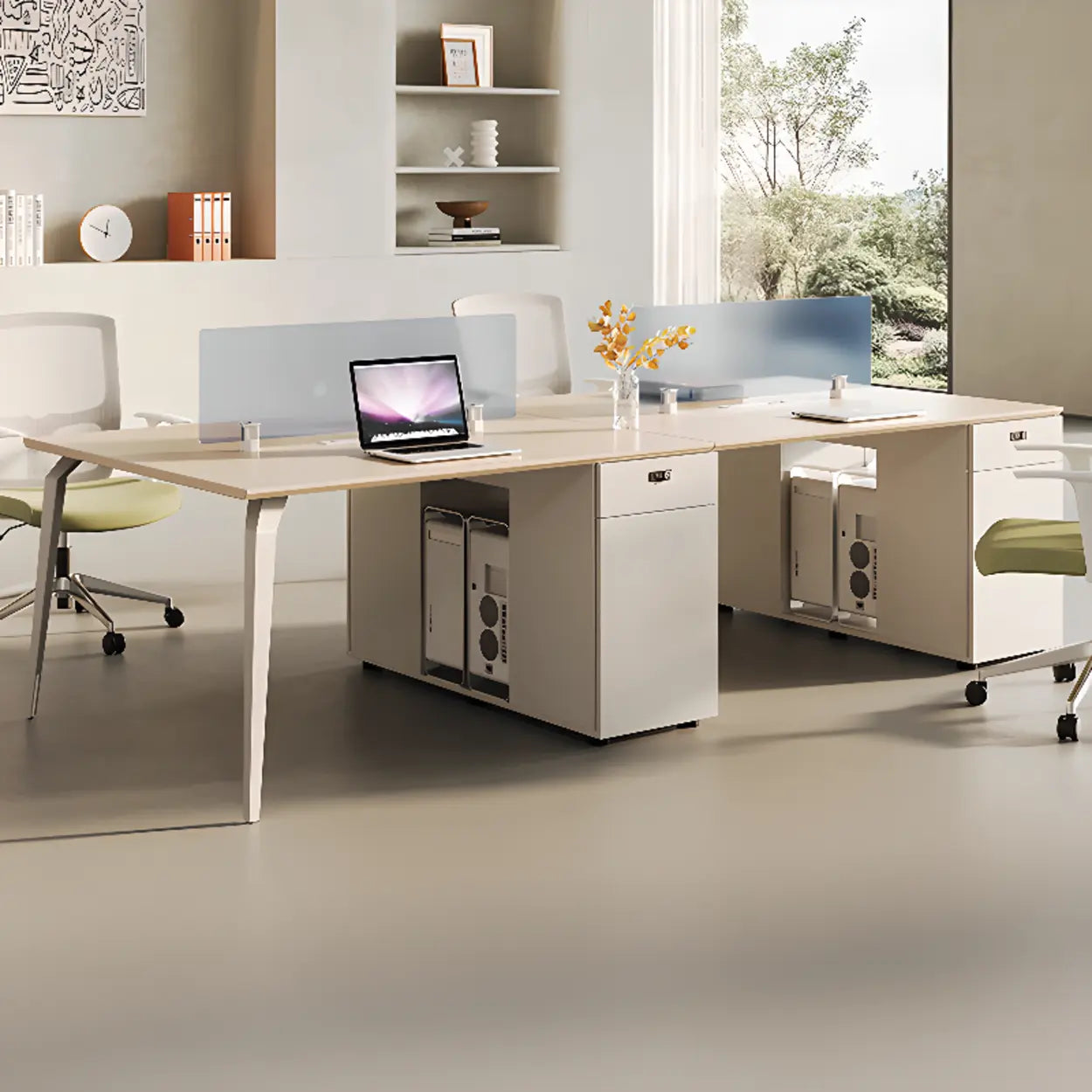 Rectangle Storage Shelf Cabinet Computer Desk
