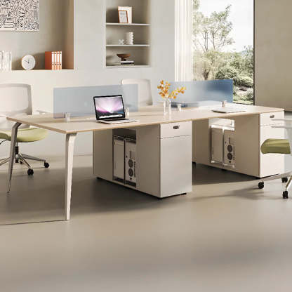 Rectangle Storage Shelf Cabinet Computer Desk — Table Only