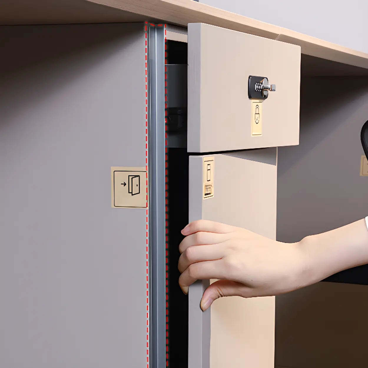 Rectangle Storage Shelf Cabinet Computer Desk