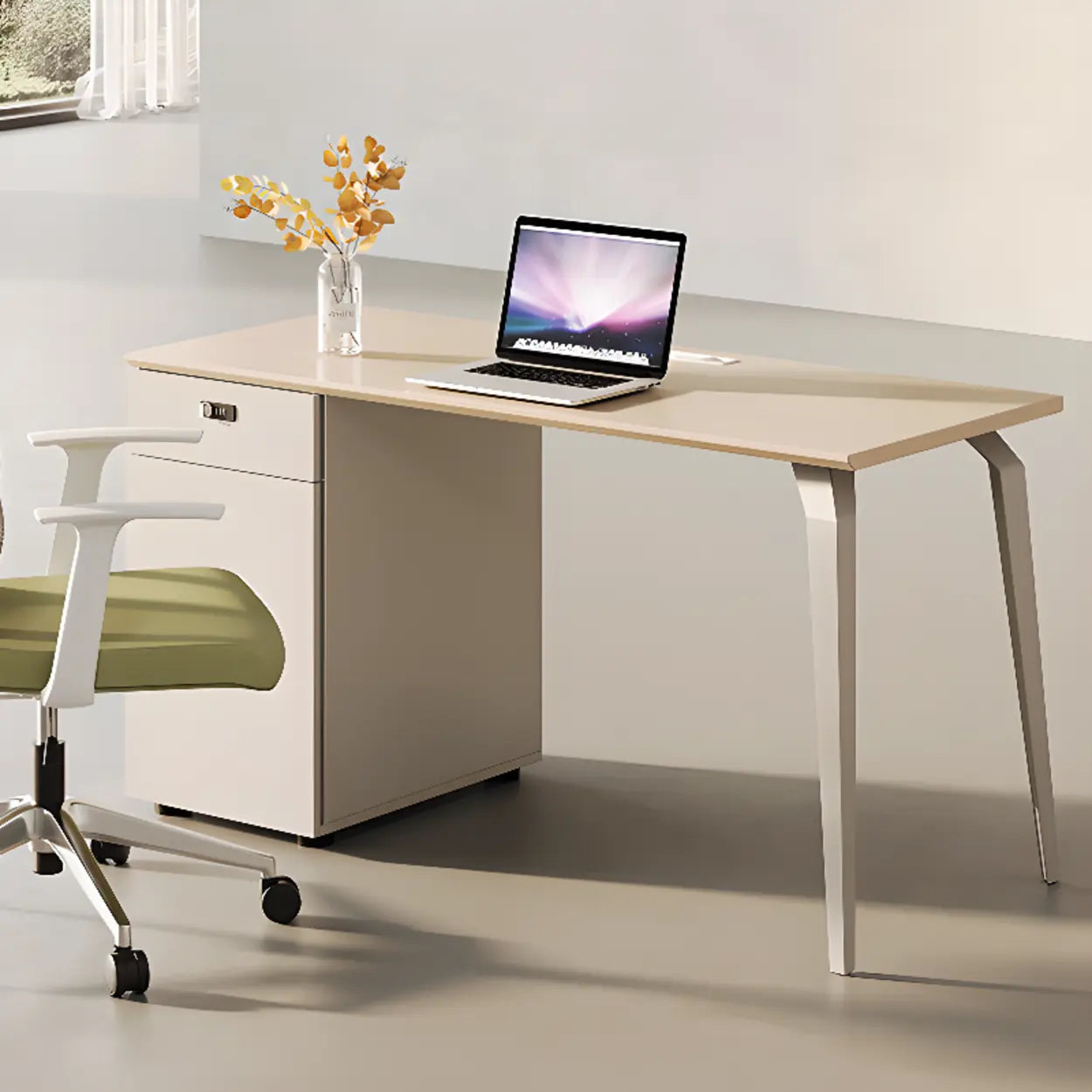 Rectangle Storage Shelf Cabinet Computer Desk
