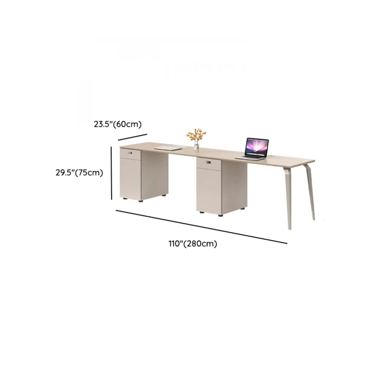 Rectangle Storage Shelf Cabinet Computer Desk