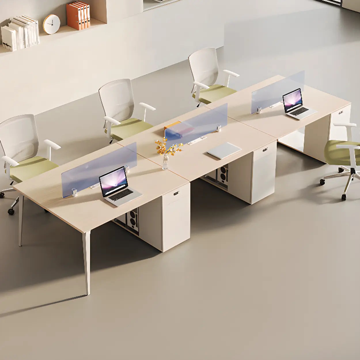 Rectangle Storage Shelf Cabinet Computer Desk — Table Only