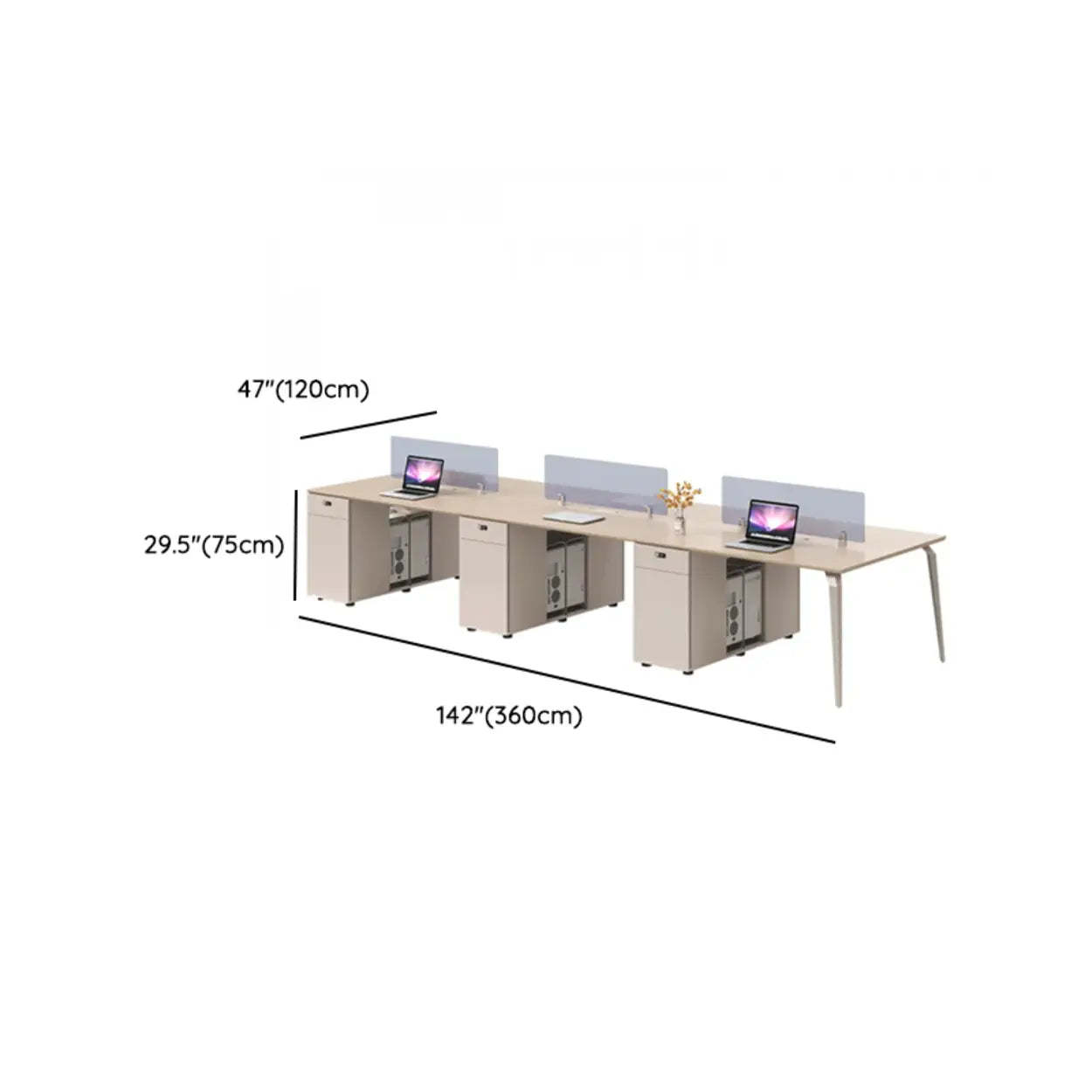 Rectangle Storage Shelf Cabinet Computer Desk