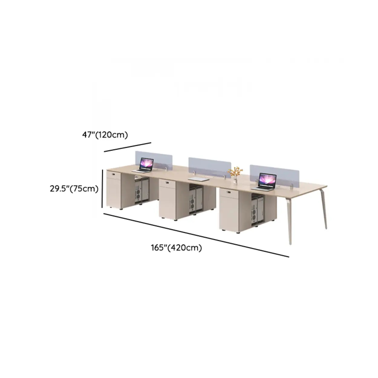 Rectangle Storage Shelf Cabinet Computer Desk