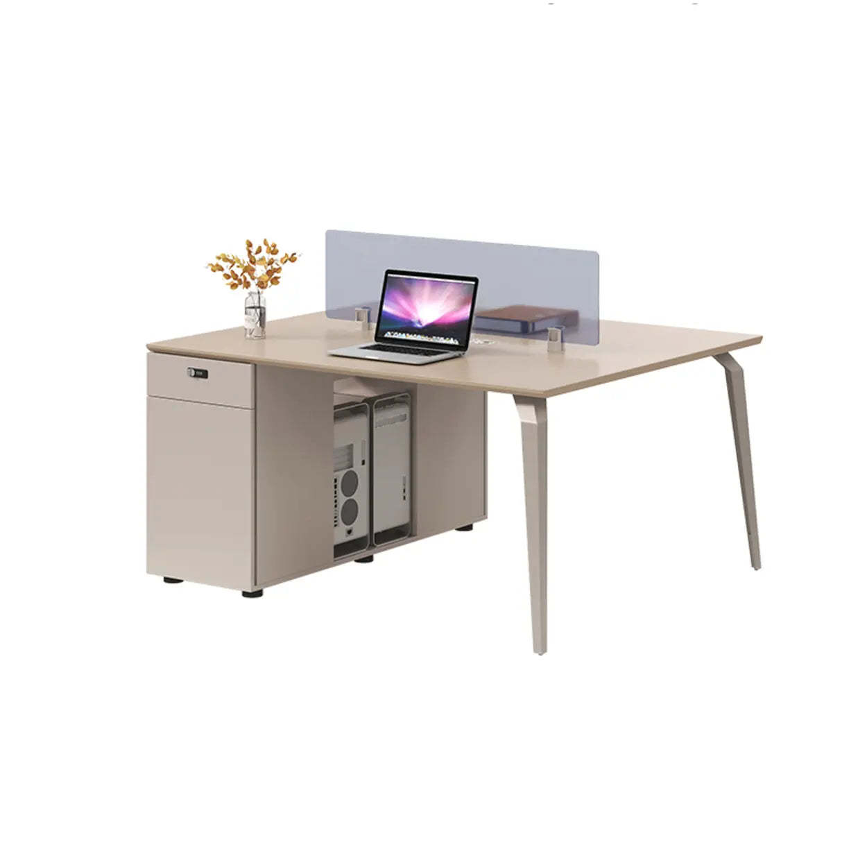 Rectangle Storage Shelf Cabinet Computer Desk — Table Only