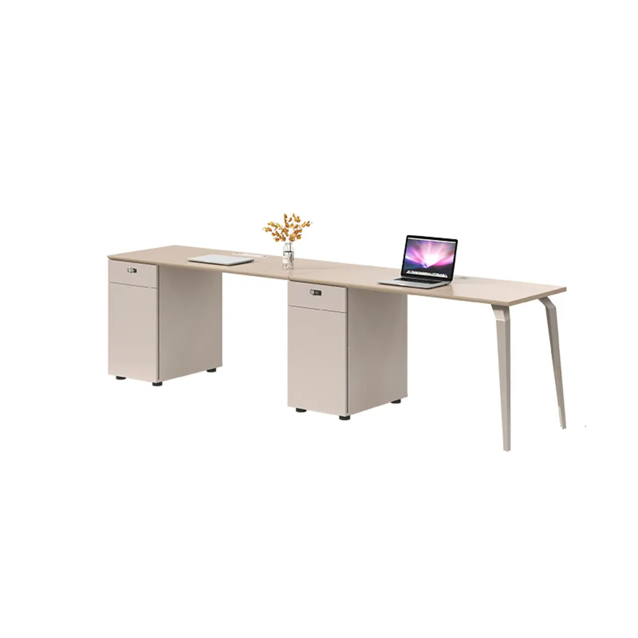 Rectangle Storage Shelf Cabinet Computer Desk — Table Only