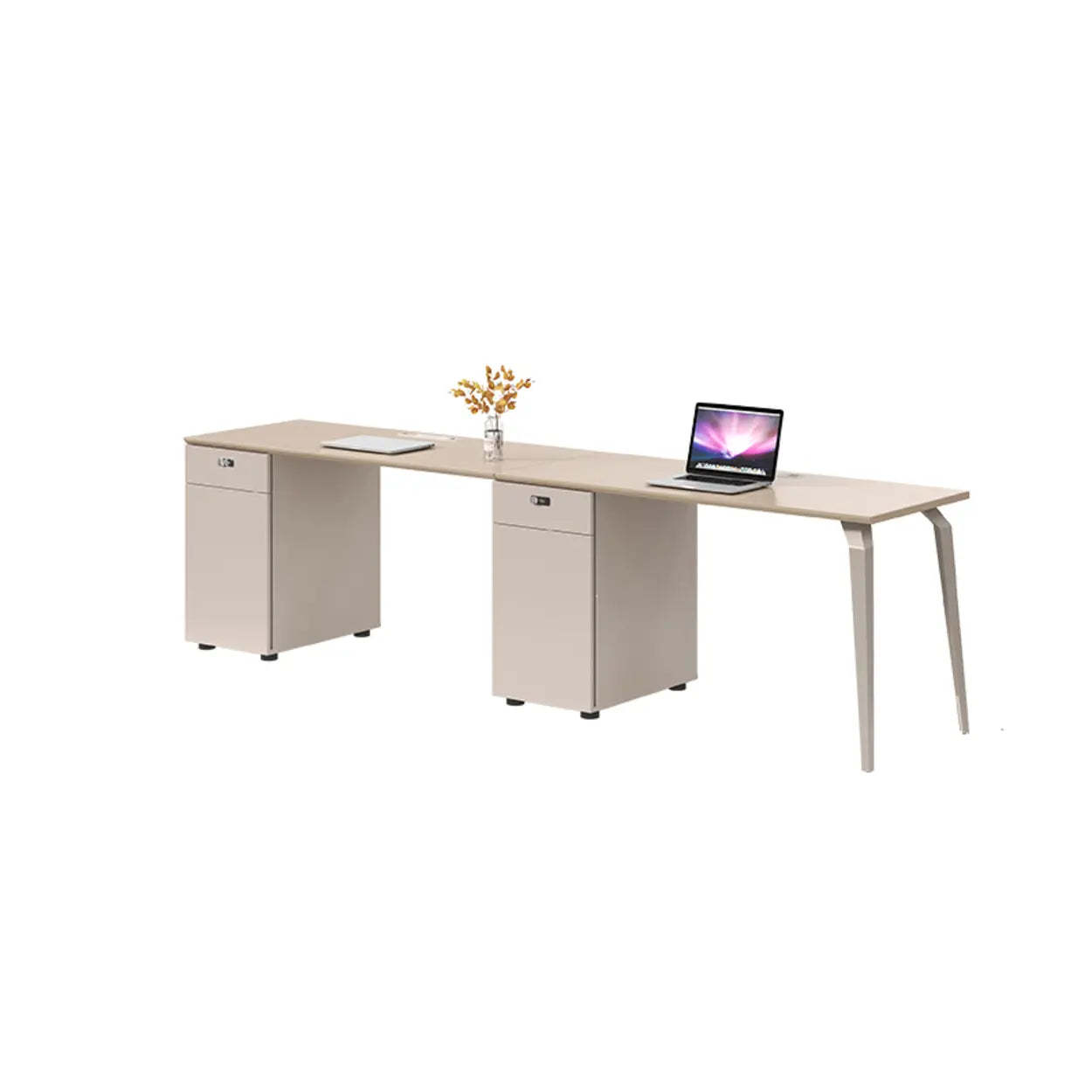 Rectangle Storage Shelf Cabinet Computer Desk — Table Only