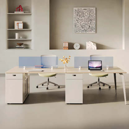 Rectangle Storage Shelf Cabinet Computer Desk — Table Only