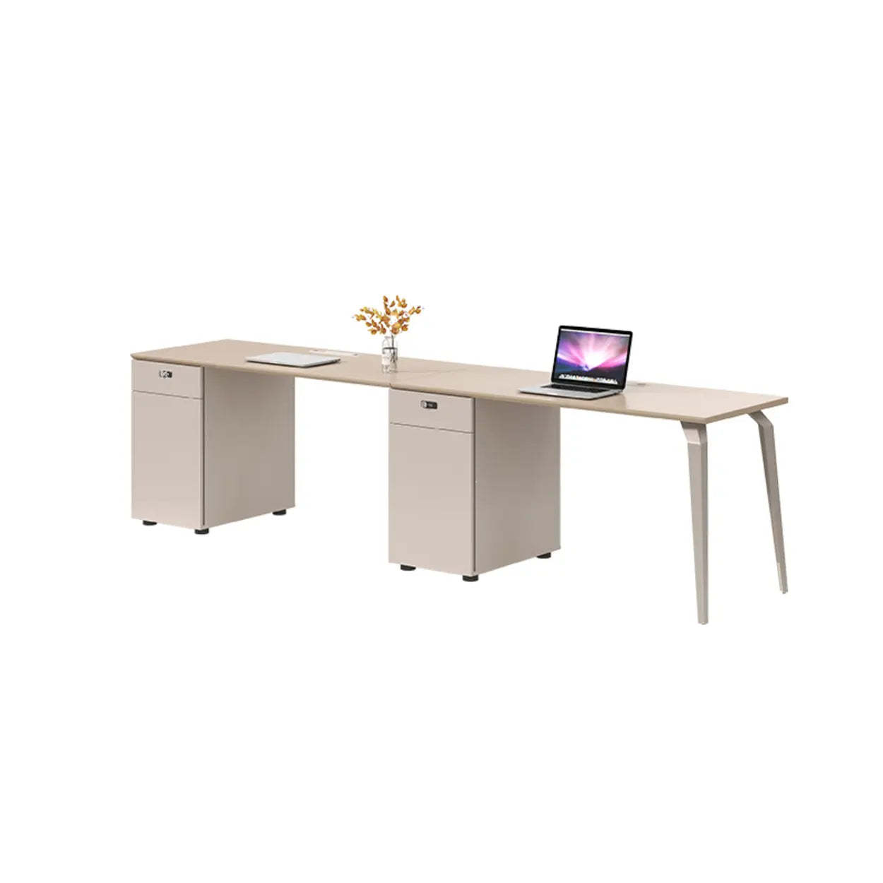 Rectangle Storage Shelf Cabinet Computer Desk — Table Only