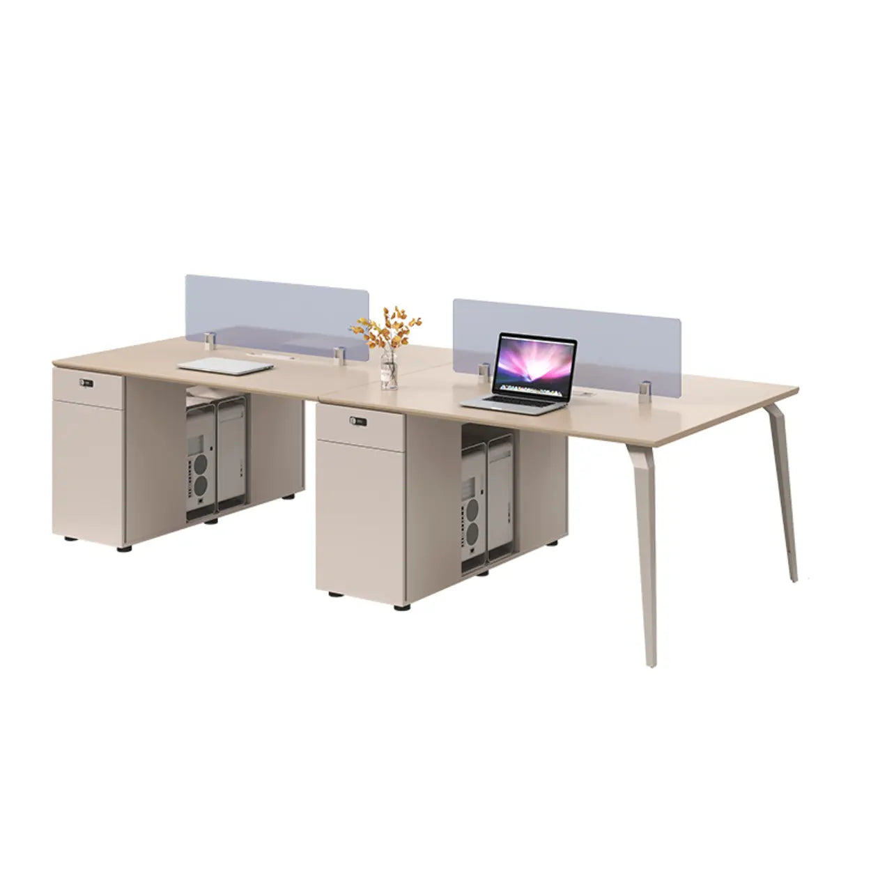 Rectangle Storage Shelf Cabinet Computer Desk — Table Only
