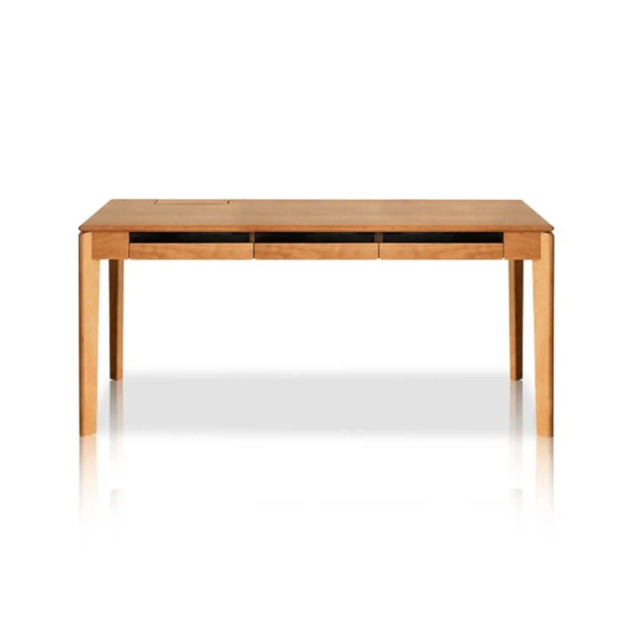 Wooden Butcher Block Rectangular Drawer Writing Desk