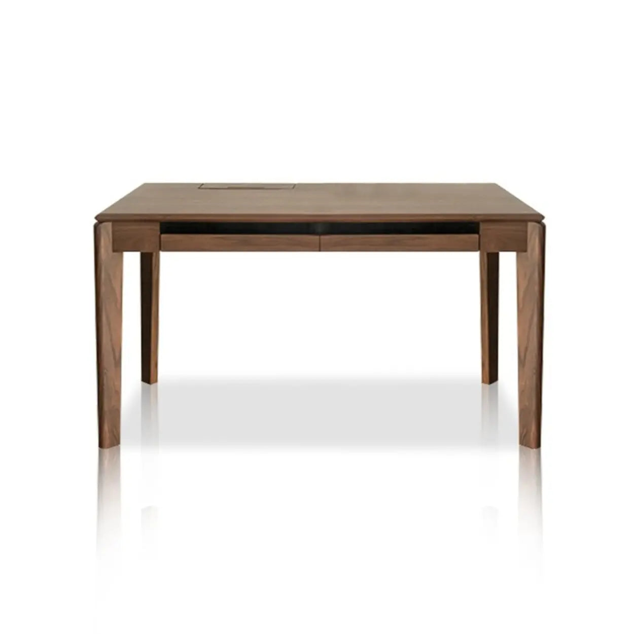 Wooden Butcher Block Rectangular Drawer Writing Desk — Nut-Brown / Table Only