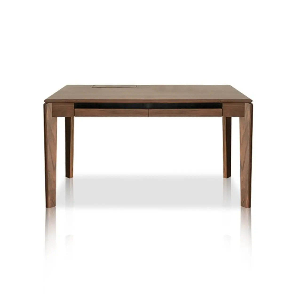 Wooden Butcher Block Rectangular Drawer Writing Desk — Nut-Brown / Table Only