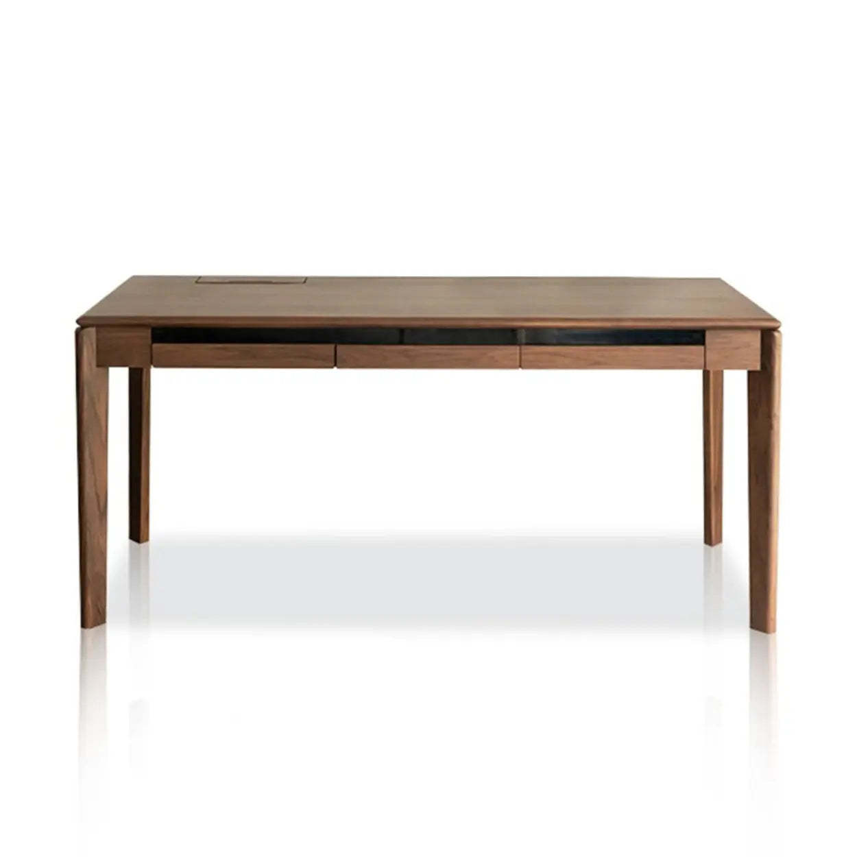 Modern wooden desk natural desks, Lighom — 67" L x 28" W x 30" H / Nut & Brown