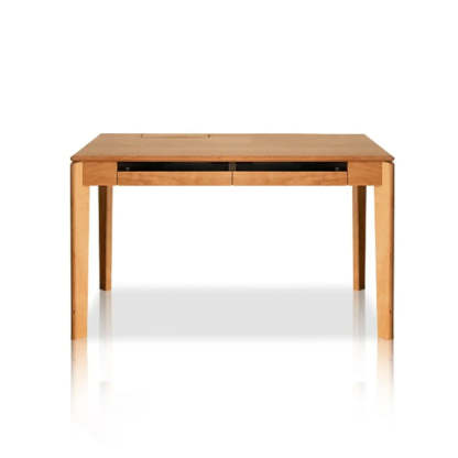 Wooden Butcher Block Rectangular Drawer Writing Desk
