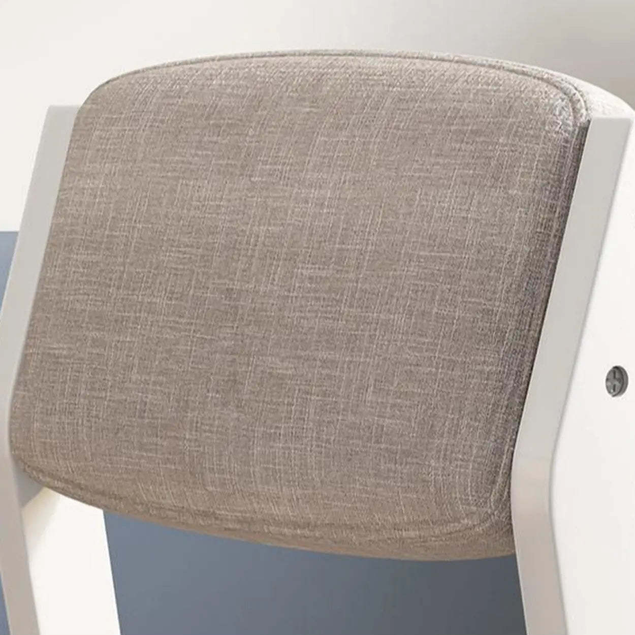 Cotton-Seat Low-Back Wood Dining Chair