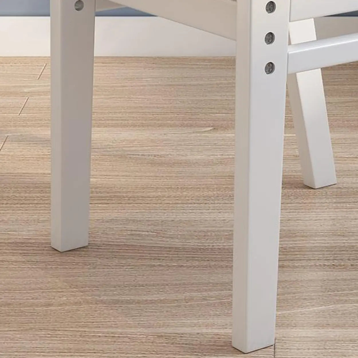 Cotton-Seat Low-Back Wood Dining Chair