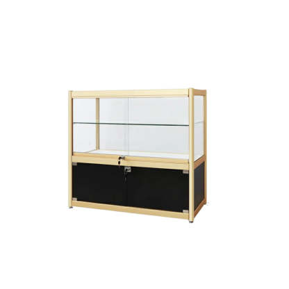 Modern display storage gold wine cabinets — 47"L x 16"W x 43"H / 2-Cabinet
