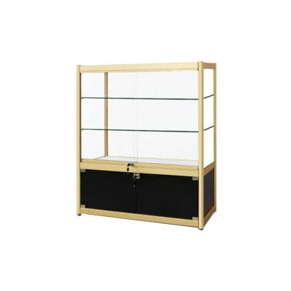Lighom modern display curio gold wine cabinets — 47"L x 20"W x 43"H / 2-Cabinet
