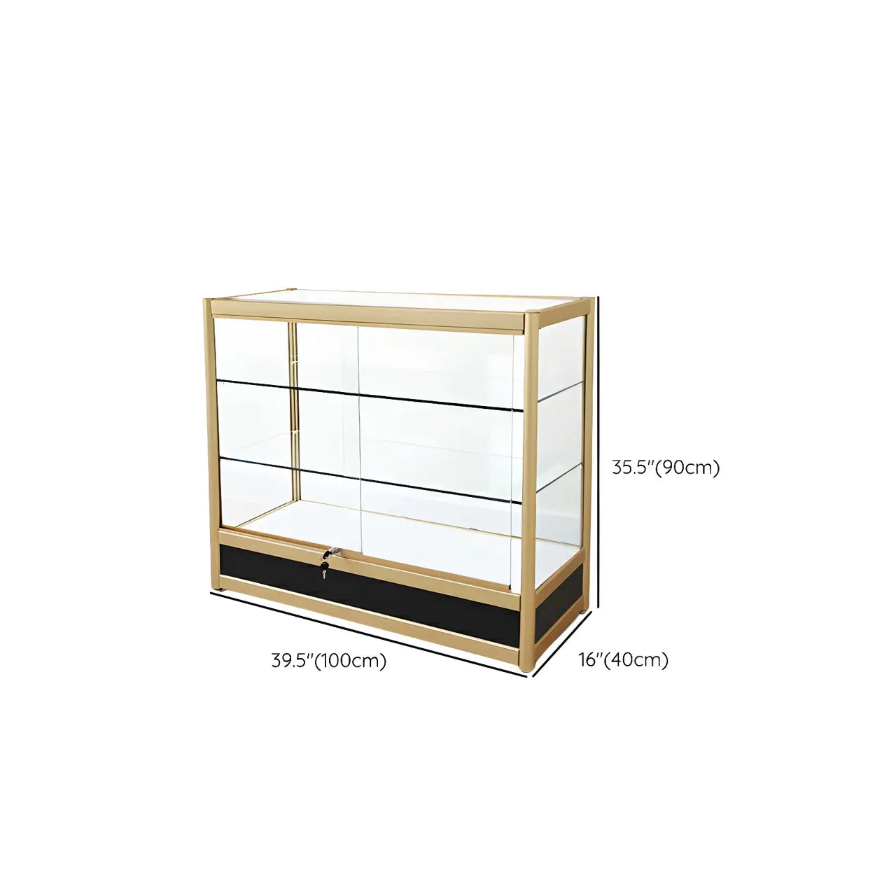 Modern curio storage gold wine cabinets in metal glass wood