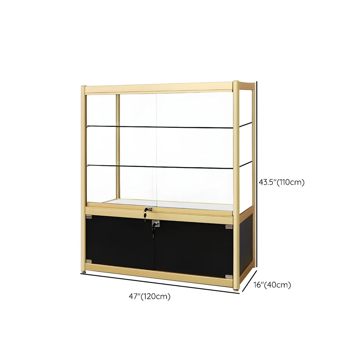 Gold modern storage curio wine cabinets