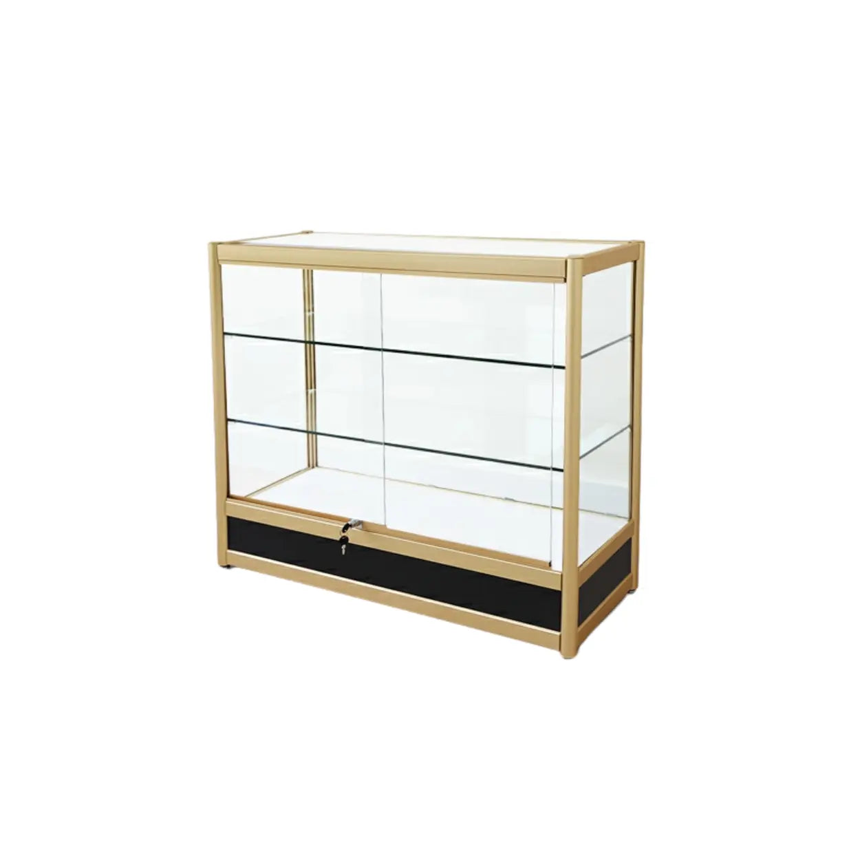 Modern storage display gold wine cabinets — 39"L x 20"W x 35"H / 2-Cabinet
