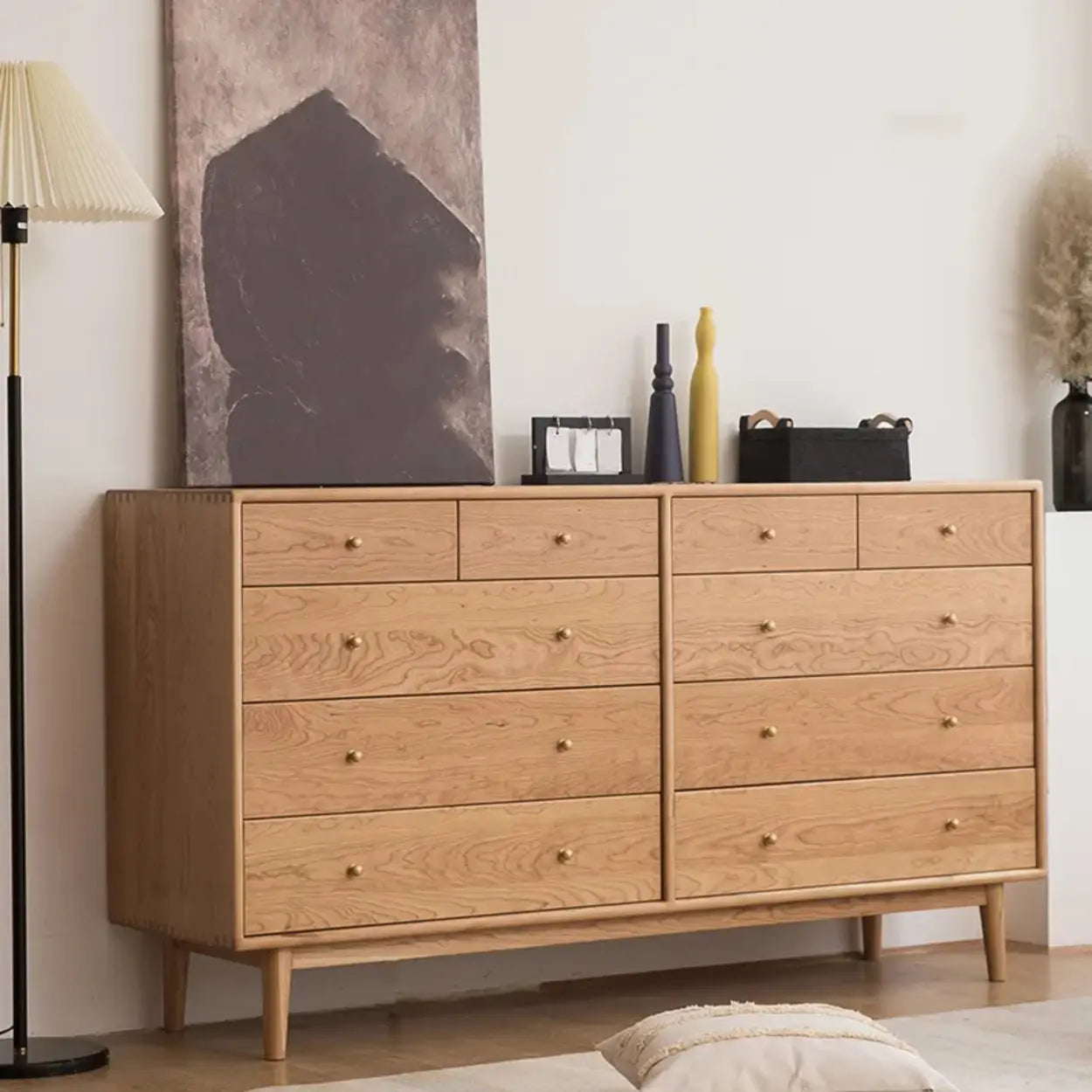 Natural Oak Horizontal Storage Dresser