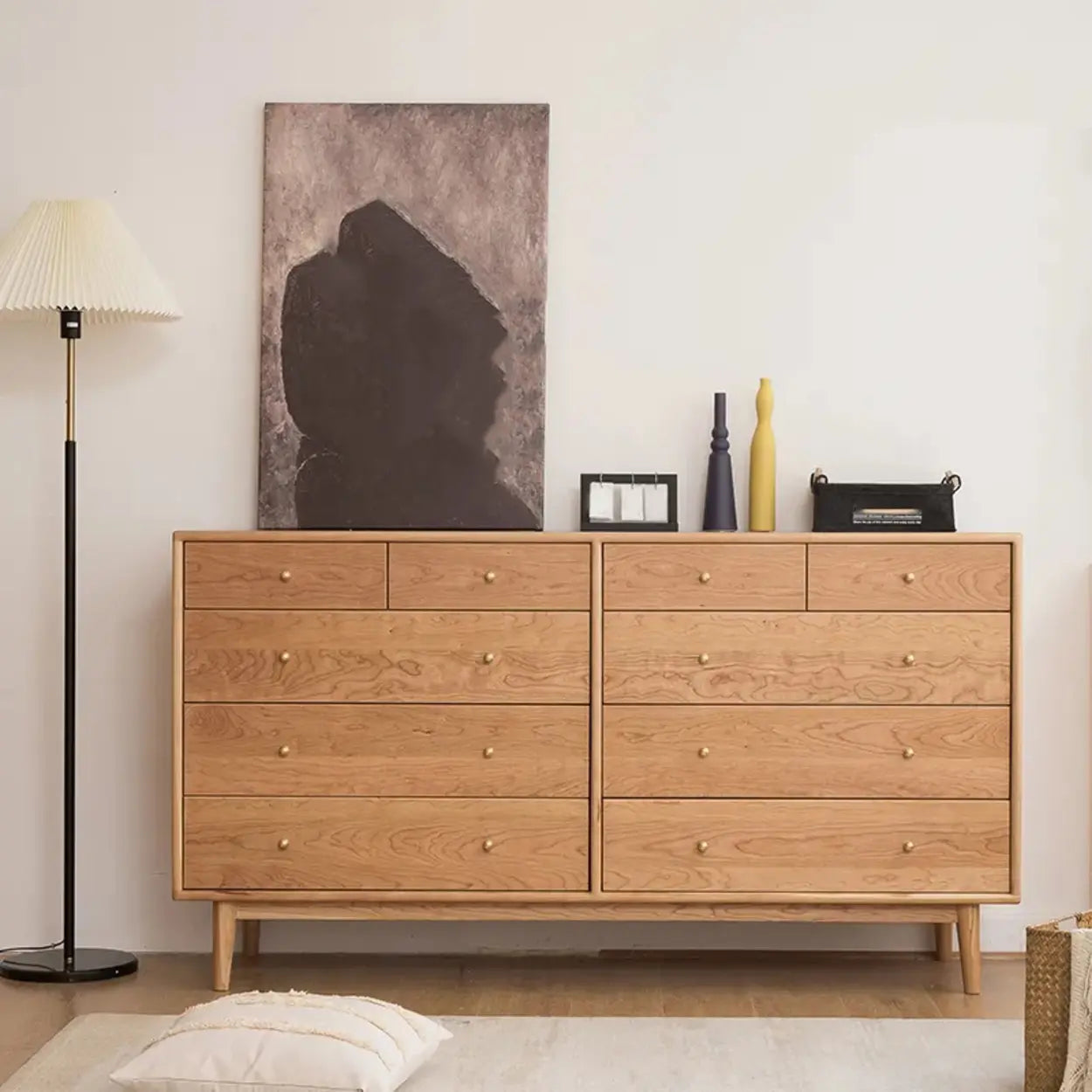 Natural Oak Horizontal Storage Dresser