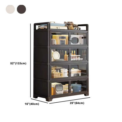 Metal Rectangular Large Storage China Cabinet
