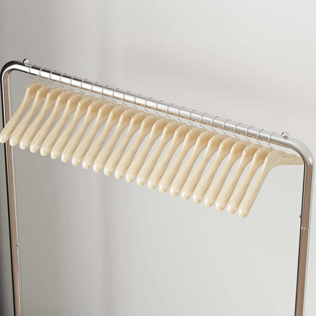 Silver Metal Rectangular Coat Rack with Basket