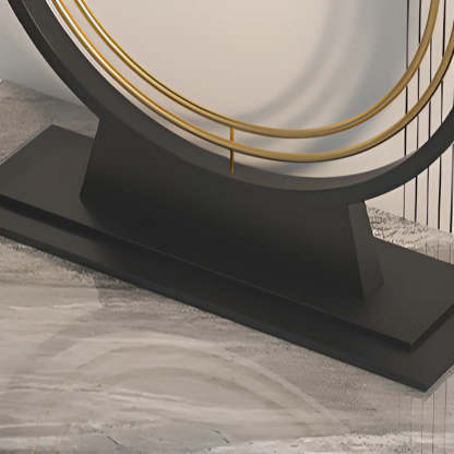 Rectangular Metal Stone White Console Table