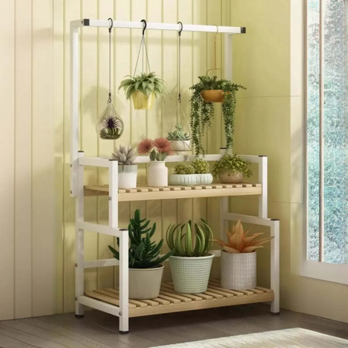 Black Pine Tiered Crate Plant Stand